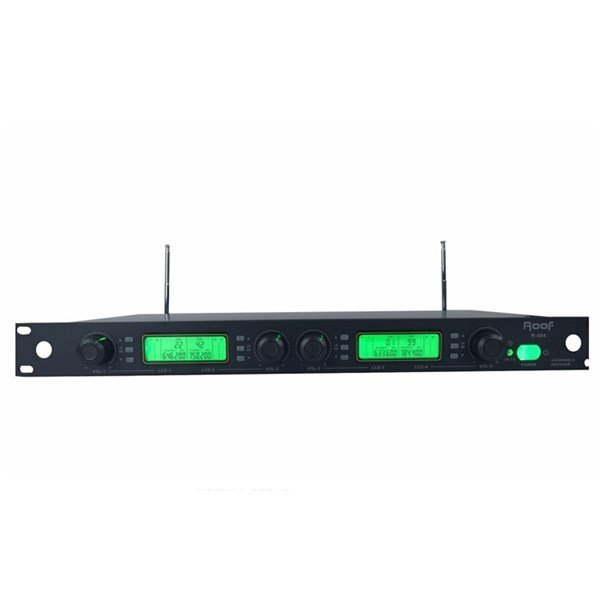 Roof R-404 4 Kanal Çift Anten UHF Kablosuz Receiver