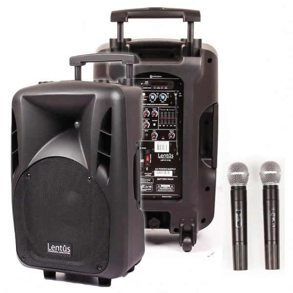 Lentus LNT-P-12 EL Mikrofonlu 12 inç 150 Watt Taşınabilir Ses Sistemi