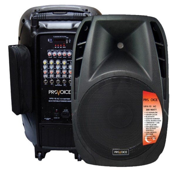 Provoice VPX-15 AC 300 Watt 15'' Taşınabilir Hoparlör Sistemi
