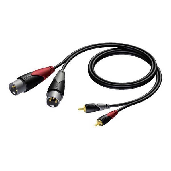 Procab CLA701/3 Çift RCA( tos) jaktan Çift XLR erkek jaka, 3.0 Metre