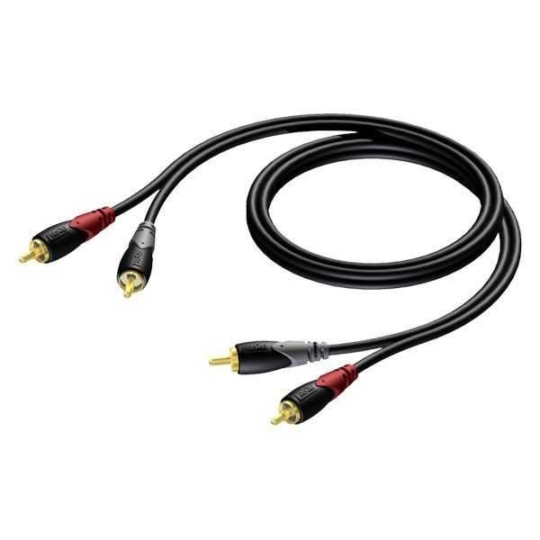 Procab CLA800/3 Çift RCA (tos) jaktan Çift RCA (tos) jaka, 3.0 Metre