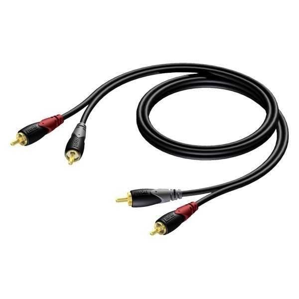 Procab CLA800/3 Çift RCA (tos) jaktan Çift RCA (tos) jaka, 3.0 Metre