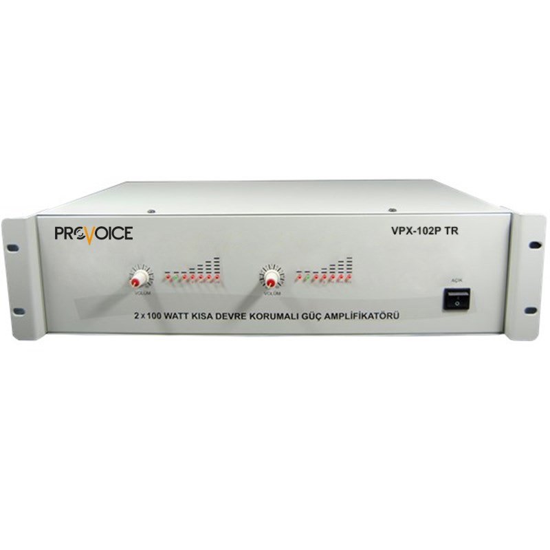 Provoice VPX-102P TR 2X100 Watt Hat Trafolu Power Anfi