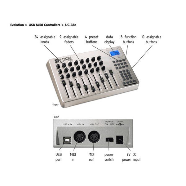 M-AUDIO UC-33e Midi Kontrol Arabirimi