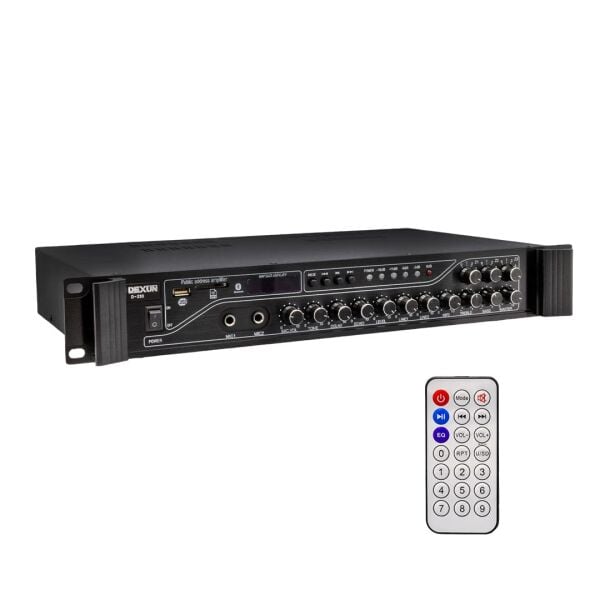 Dexun D-230 3 Bölgeli 250 watt 2 Mikrofon Girişli Trafolu Mikser Amplifier