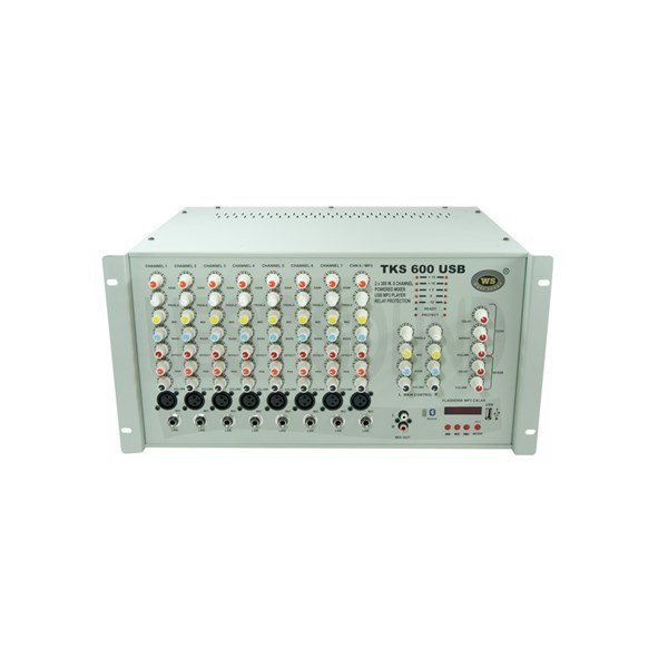 West Sound TKS 600 EF USB 8 Kanal 2x300 Watt Efektli Mikser Anfi
