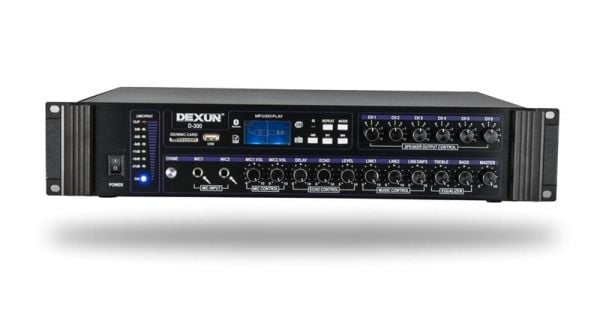 Dexun D-300 6 Bölgeli 250 Watt 2 Mikrofon Girişli Hat Trafolu Amfi