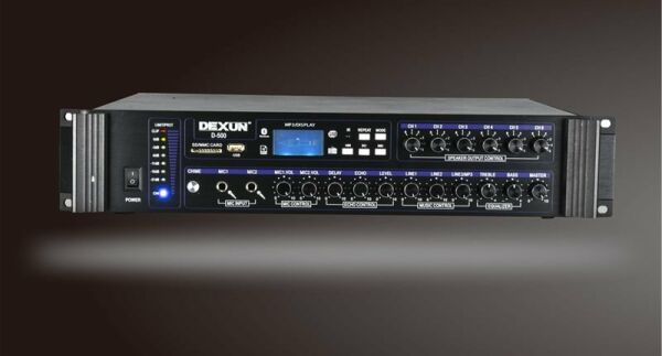 Dexun D-500 6 Bölgeli 2 Mikrofon Girişli 700 Watt Hat Trafolu Amfi