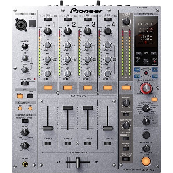 Pioneer Djm750S (Gümüş) 4-Kanal Dj Mixer