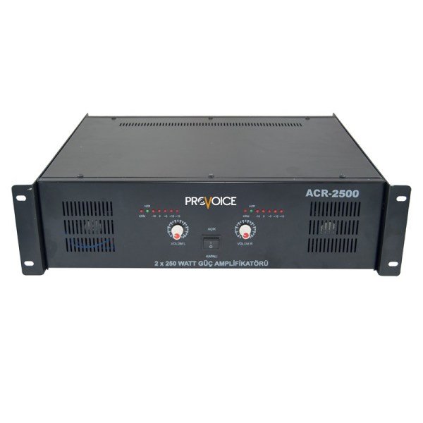 Provoice ACR-2500 100V 2x250 Watt Trafolu Power Anfi
