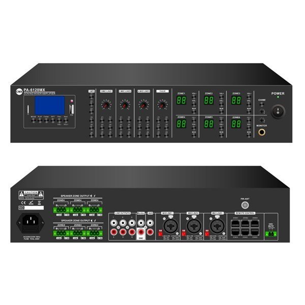 CMX PA-6120MX 6x6 120W Matrix Mikser Amfi USB/SD/FM/Bluetooth