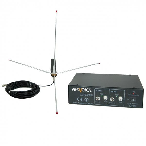 Provoice ACR-3102 FSK VHF-UHF Ezan-Vaaz Telsiz Alıcı Ünitesi