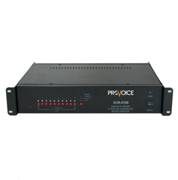 Provoice ACR-2105 5 Bölgeli Hoparlör Seçici Ünitesi