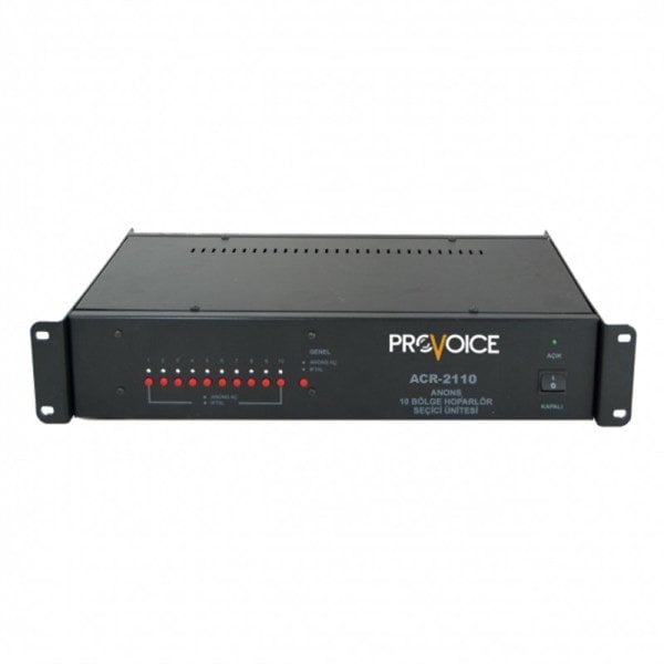 Provoice ACR-2110 Hoparlör Seçici Ünitesi 10 Bölgeli