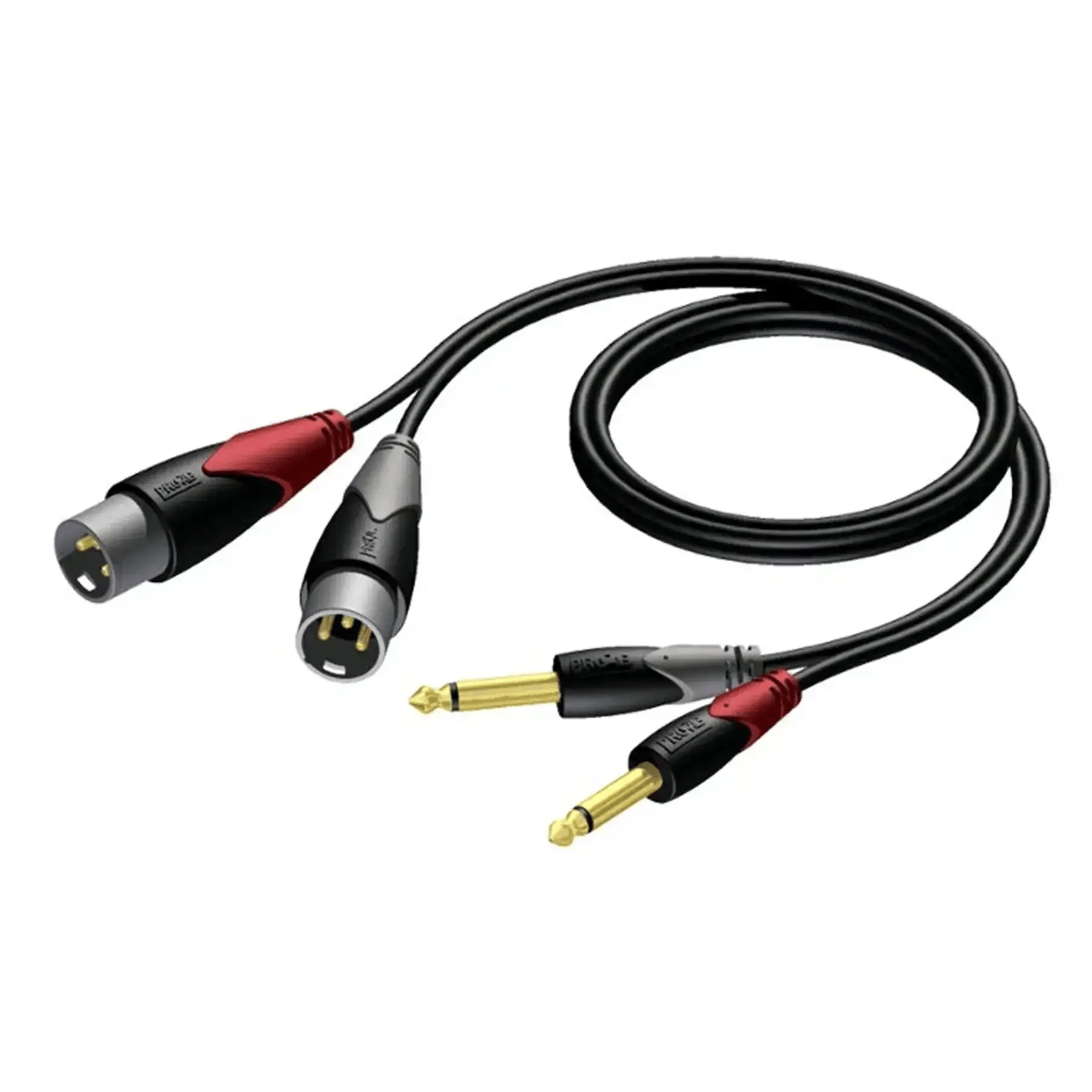 Procab CLA708/3 2X6.3mm Erkek XLR Mono Jack 3 Metre Sinyal Kablosu
