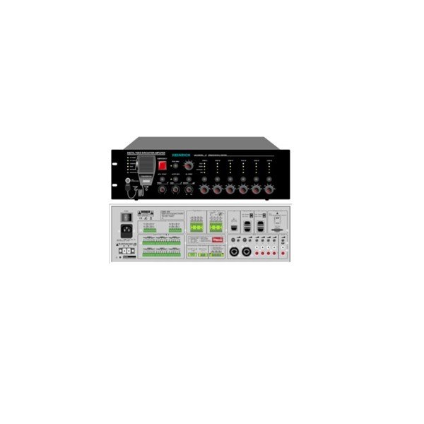 Heinrich DVA6-500IP 6 Bölge 500 W - 100V / 8 ohm Sesli Tahliye Amfisi