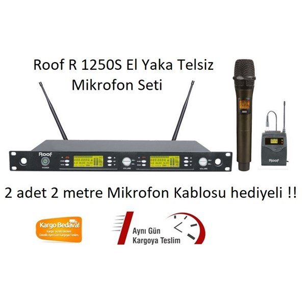 Roof R 1250S El Yaka Telsiz Mikrofon Seti