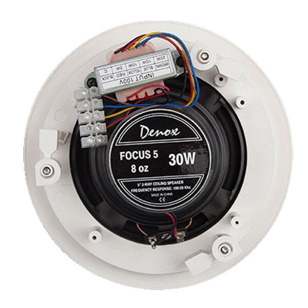 Denox Focus-5 30 Watt 8 Ohm 5 inç 100V/20W Gömme Tipi Tavan Hoparlör