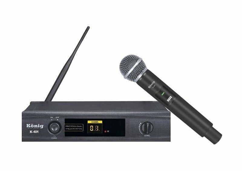 König K-401 El Kablosuz Tek Kanal UHF Telsiz Mikrofon
