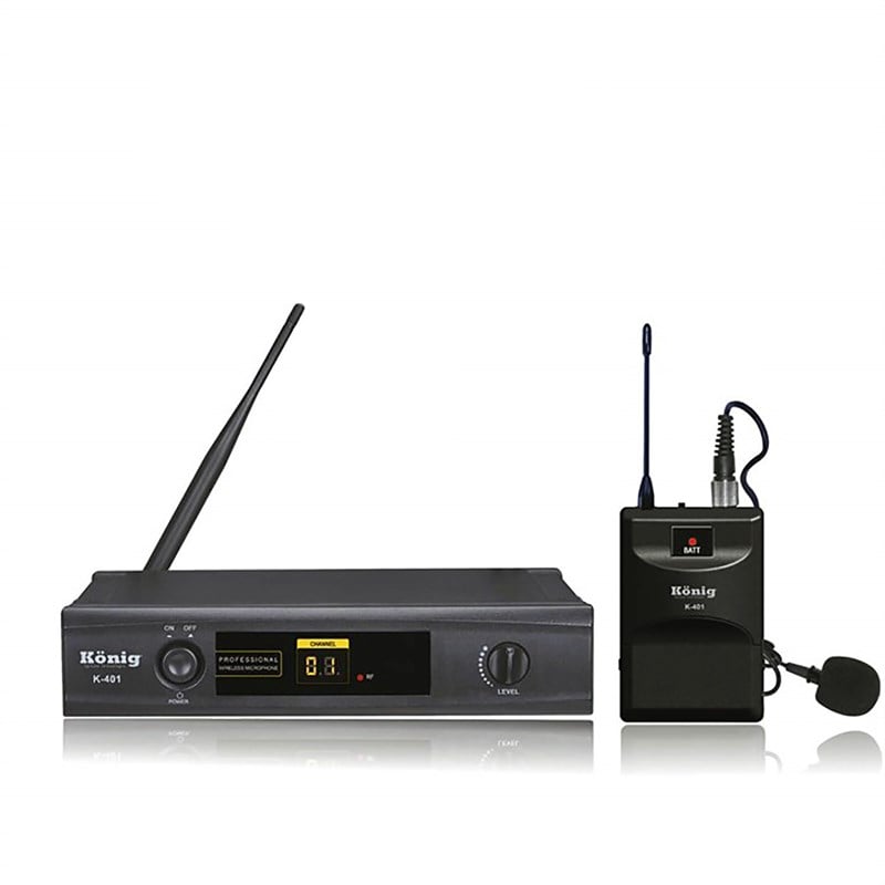 König K-401 Yaka Kablosuz Tek Kanal UHF Telsiz Mikrofon