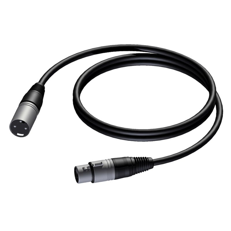 Procab CAB901 Neutrik VC3MX XLR Erkek VC3FX XLR Kişi Konnektör 0.5MT Kablo