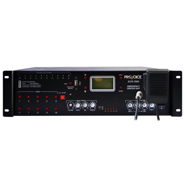 Provoice ACR-7000 Acil Durum Merkez Ünitesi 10 Zone'lu