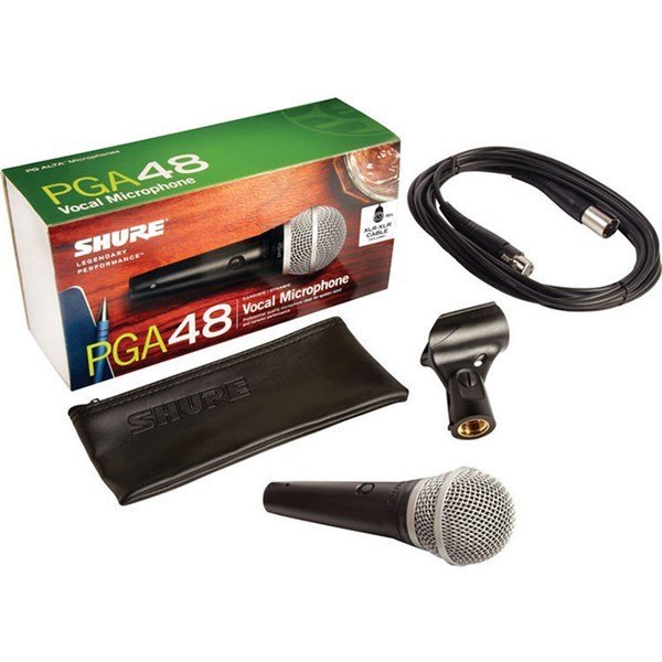 Shure PGA48 XLR-E Kardioid Dinamik Vokal Mikrofonu