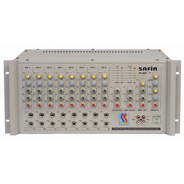 Startech Safir S8/800 2x400Watt 8 Kanal Anfili Küp Mikser