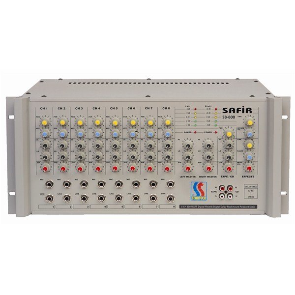 Startech Safir S8/800 2x400Watt 8 Kanal Anfili Küp Mikser