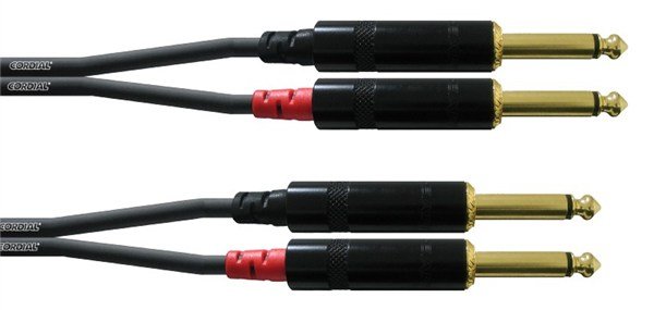 Cordial CFU 3 PP - 6,3 mm Jak-6,3 mm Jak, Unbalaced Twin Kablo