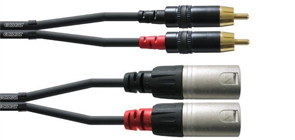 Cordial CFU 3 MC RCA-Metal Erkek XLR, Unbalanced Twin Kablo