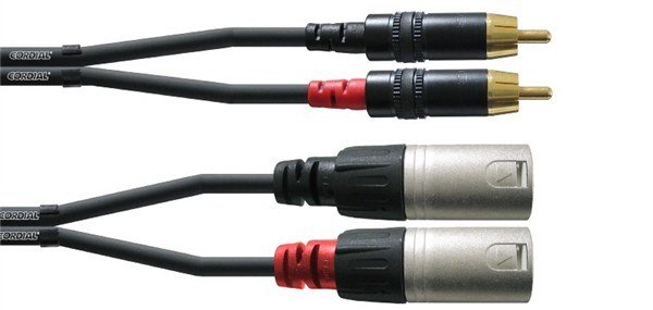 Cordial CFU 3 MC RCA-Metal Erkek XLR, Unbalanced Twin Kablo