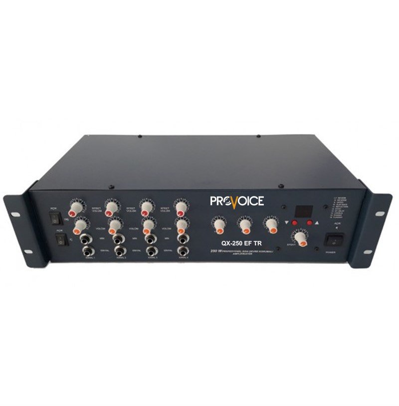Provoice QX-250 EF TR 250 Watt 4 Kanal Trafolu Efektli Mikser Anfi