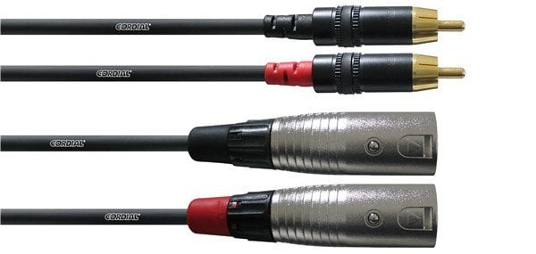 Cordial CFU 3 MC RCA-Metal Erkek XLR Unbalanced Twin Kablo (3 Mt)