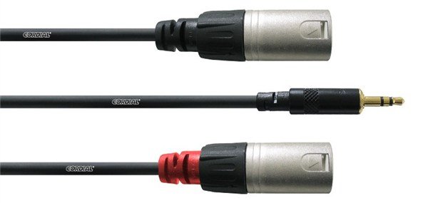 Cordial CFY 3 WMM 3,5 mm Stereo Mini jak-2x Erkek XLR Jak