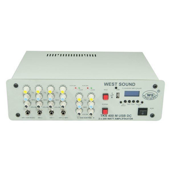 West Sound TKS 400 M USB DC 12 V / 24 V 2x200W Amfili Mikser