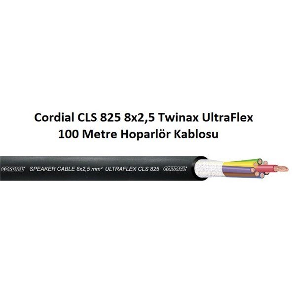 Cordial CLS 825 8x2,5 Twinax UltraFlex Hoparlör Kablosu 100 Metre