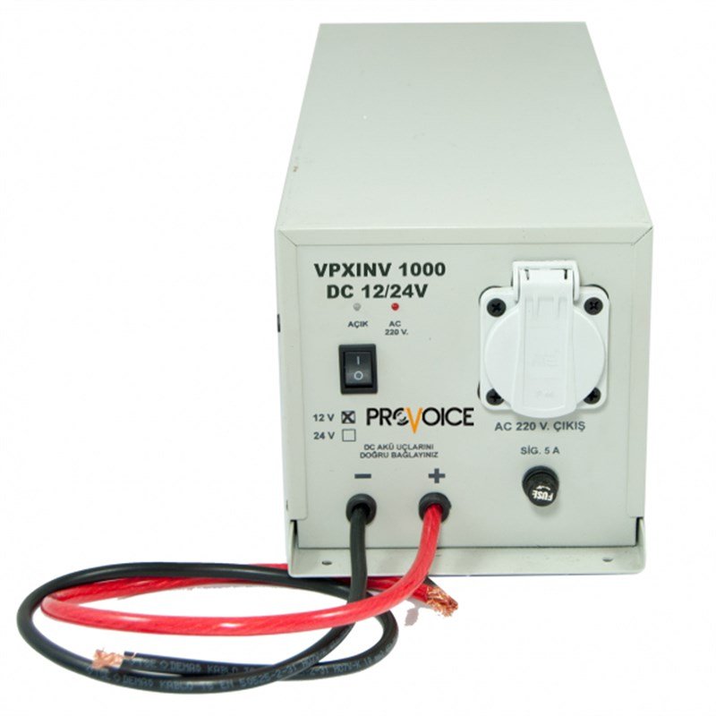 Provoice VPXINV 1000 DC 12/24V Araçlara Uygun İnvertör