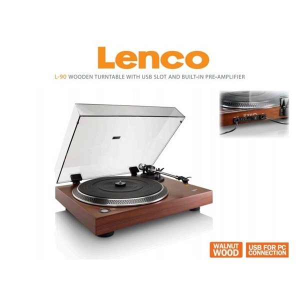 Lenco L-90 Ahşap Kasa Ceviz Kaplama Dizayn Pikap