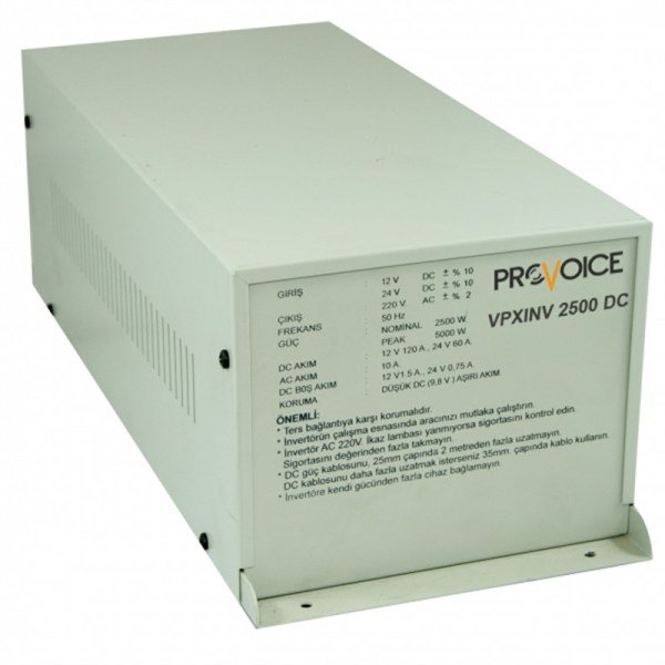 Provoice VPXINV 2500 DC 12/24V Araçlara Uygun İnvertör