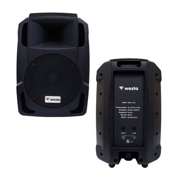 Westa WSP-1210 - 12'' 300W 2-Yollu Plastik Pasif Kabin