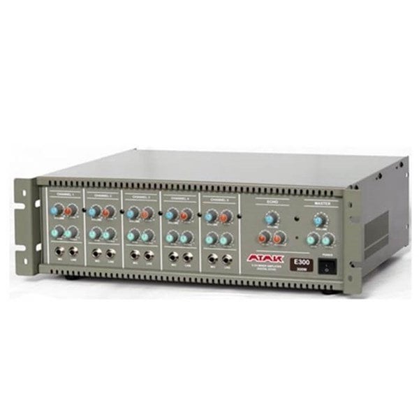 Atak E300T 5 Kanal 300 Watt Trafolu 100V Ekolu Mono Power Mikser
