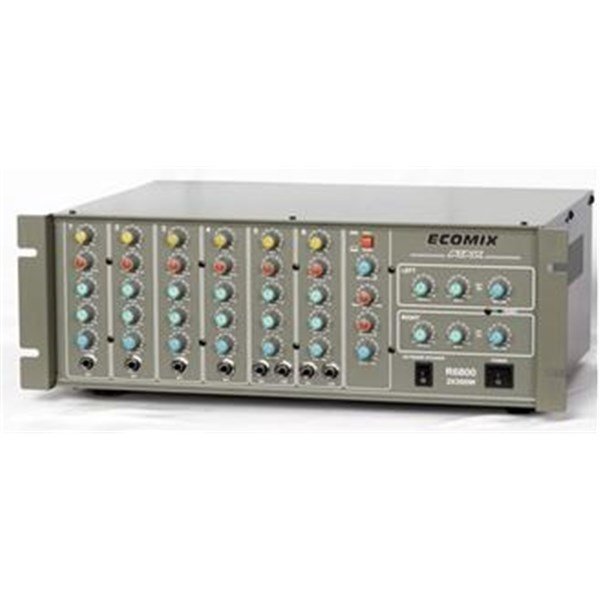 Atak Ecomıx R6800 6 Kanal 2x300 Watt Eko Reverb Power Mikser