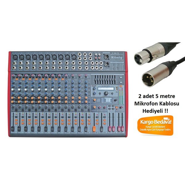 König K-1600 FX 16 Kanal Deck Mikser