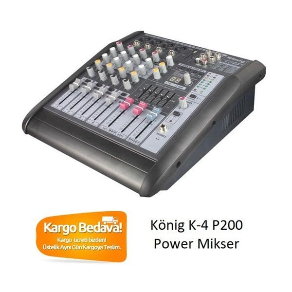 König K-4 P200 4-Kanal 2x170-Watt Power Mikser
