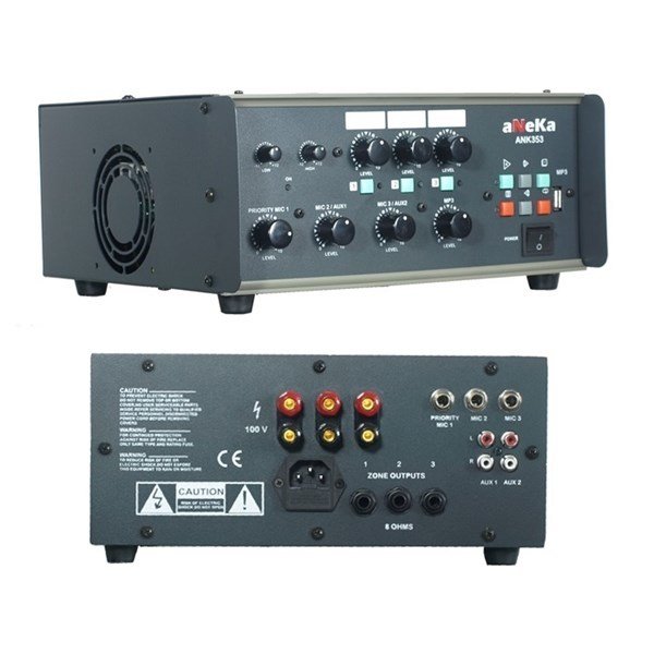 Aneka Ank 353 Bap Özellikli 3X60 Watt 100V Power Mikser
