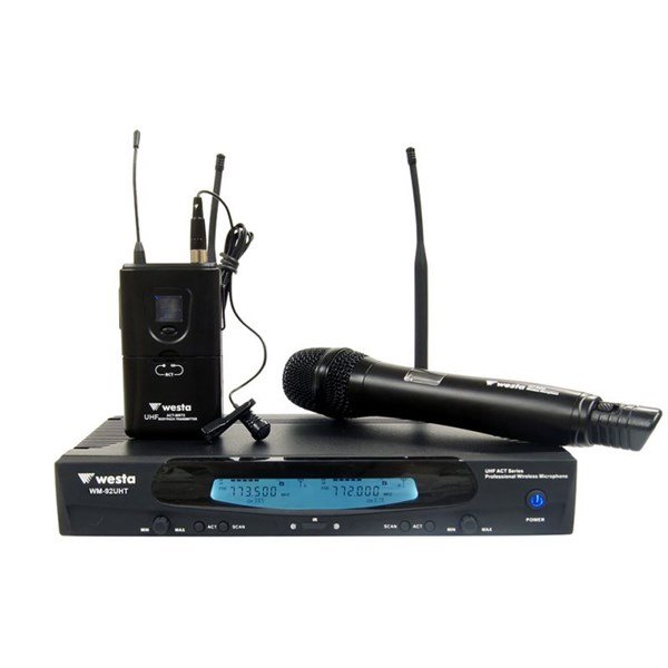 Westa WM-92 UHT El + Yaka Tipi Kablosuz Mikrofon Seti