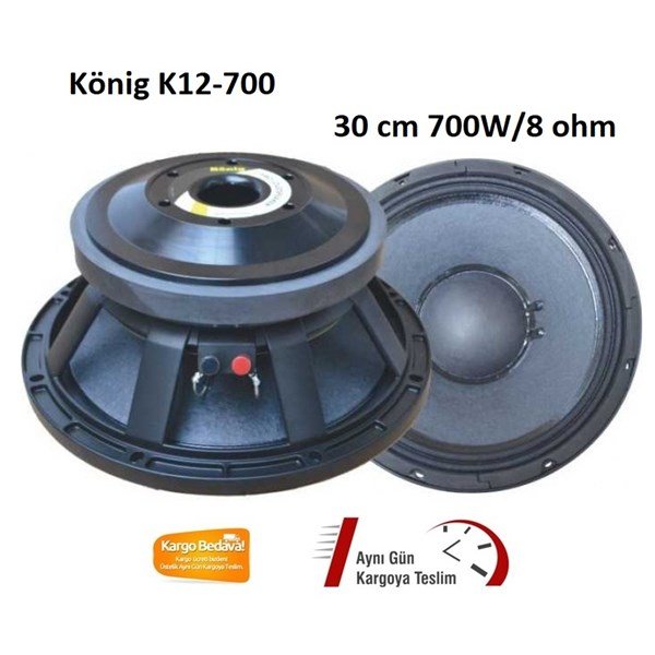 König K12-700 30 cm 700W/8 ohm Çıplak Hoparlör