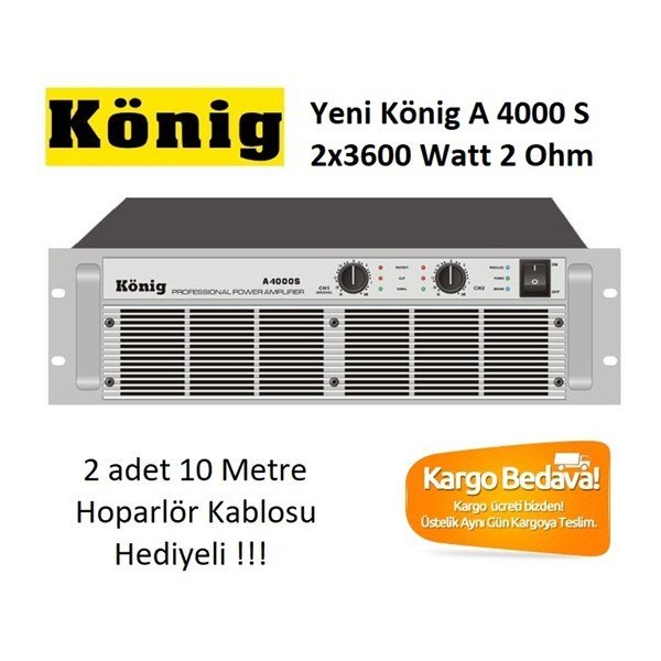 König A 4000/S 2x3600 Watt 2 Ohm Power Anfi