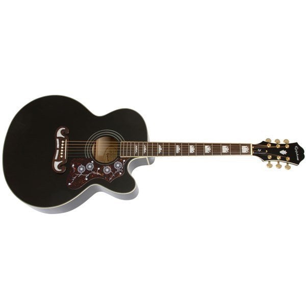 Epiphone EJ-200CE Ebony Elektro Akustik Gitar